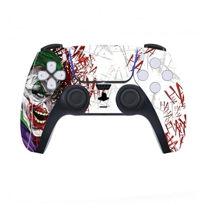 PlayVital Full Set Skin Decal for ps5 Console Digital Edition, Sticker Vinyl Decal Cover for ps5 Controller & Charging Station & Headset & Media Remote - Clown Hahaha - color: Clown Hahaha