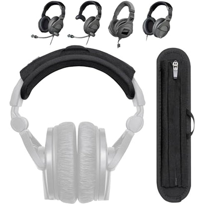 Headband Cushion Cover Compatible with Sennheiser HD280, HD280 Pro, HD300 Pro, HMD280, HMD281 Over Ear Headphone, 6mm Thick Soft Cushion, No Wobble Zipper Slider, with Hanging Loop