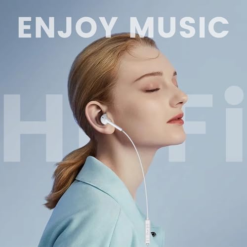 Wired Earbuds with Microphone,Wired Earphones in Ear Headphones HiFi Stereo | 3.5mm Jack in Ear Headphones with Microphone iPhone/Samsung/Android/MP3/MP4/Computer/Laptop,for school,office,gaming,travel - color: White, size: 1 pack