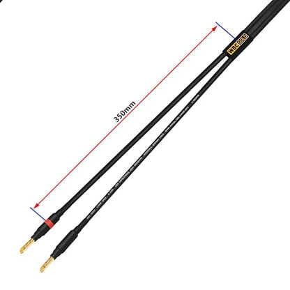 WORLDS BEST CABLES 10 Foot WBC-GOLD-LOCAP-SPKR-10 AWG - Low-Capacitance - Low-Inductance - High Purity OFC - Audiophile HiFi Speaker Cable Pair with Eminence Gold Banana Plugs