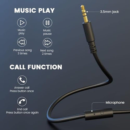 OneOdio Wired Headphones - Over Ear Headphones with Noise Isolation Dual Jack Professional Studio Monitor & Mixing Recording Headsets for Guitar Amp Drum Podcast Keyboard PC Computer
