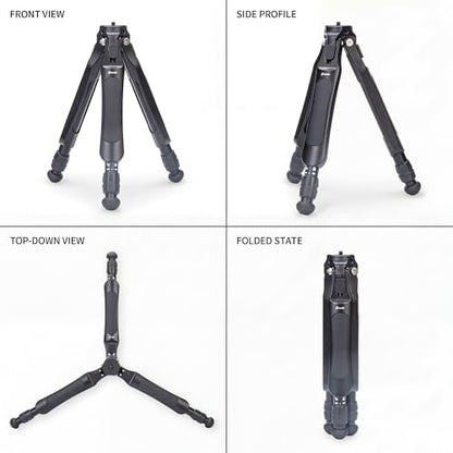 Zeadio Adjustable Camera Tripod, Portable Aluminum Tabletop Travel Tripod, 3-Stage Height Adjustable, 5kg Load Capacity, with 1/4" Mount for DSLR, Gimbal, Smartphone, Action Camera etc - style: Adjustable Version