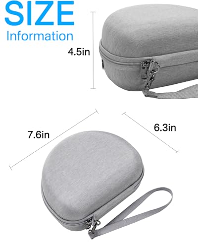 RAIACE Hard Storage Case Compatible with Skullcandy Crusher Over-Ear Headphones, for TOZO HT3 Headphones and More Foldable Headset, Travel Carrying Bag. (Case Only)-Gray - color: Gray