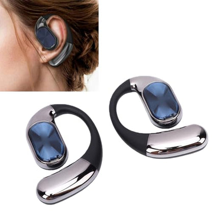Asixxsix Wireless Earbuds, Bluetooth 6.0 Headphones Noise Canceling Headset, Sweatproof Water Proof Sports Earphones for Sports Running Gym Workout Studying (Black)