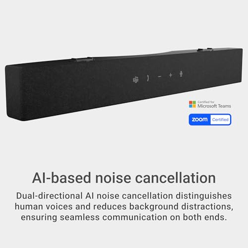 Dell Pro Premium Conferencing Soundbar SB725, LED Status Indicator | Microsoft Teams Certified, Zoom Certified, End Call Volume Controls, 3 Year Warranty
