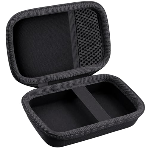for JBL Go 5/4/3 Ultra Portable Speaker Hard Travel Case, Black | Protective Storage Bag with Mesh Pocket & Hand Strap, Shockproof EVA Carrying Box, Soft Lining - color: Black Case