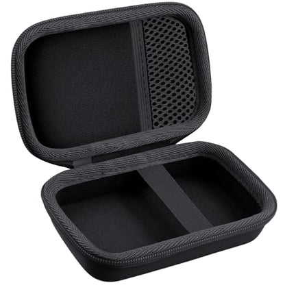 for JBL Go 5/4/3 Ultra Portable Speaker Hard Travel Case, Black | Protective Storage Bag with Mesh Pocket & Hand Strap, Shockproof EVA Carrying Box, Soft Lining - color: Black Case