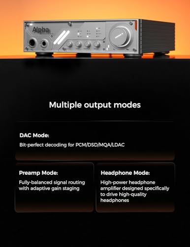 D&A Alpha Fully Balanced Desktop Hi-Res DAC & Headphone AMP Dual ES9039Q2M Decoder