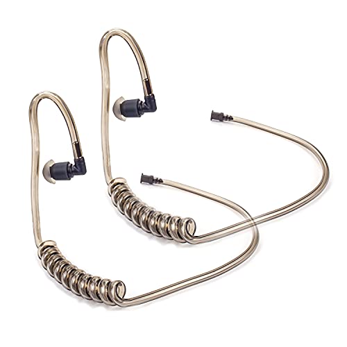 Remtise Replacement Acoustic Coil Tube for Two Way Radio Earpiece and Headset, Surgical Grade UV Resistant Acoustic Tube (Black)