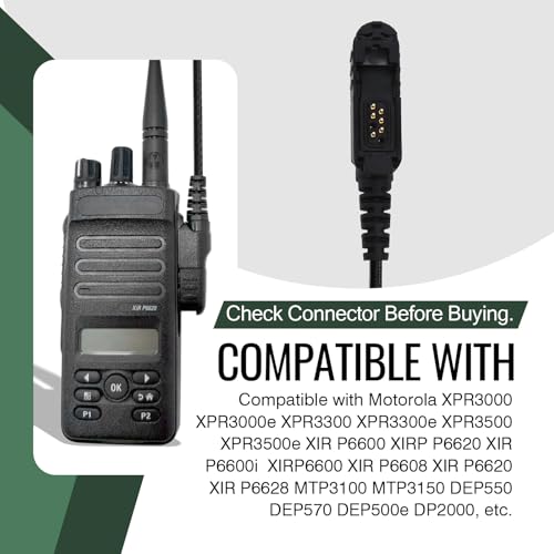 Walkie Talkie Overhead Headset Noise Cancelling Headphone Double Ear Reduction Earpiece Sound Cancellation with Boom Mic PTT VOX for XPR3000 XPR3000e XPR3300 XPR3300e XPR3500 XPR3500e Radio