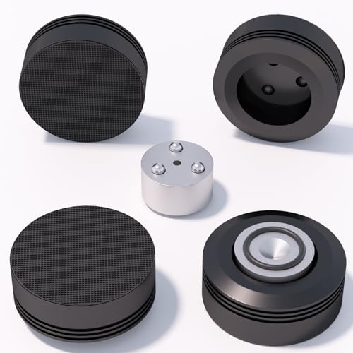 Preffair SP5020B 4Pcs HiFi Turntable Isolation Feet Speaker Foot Pads Amplifier Chassis Aluminum Isolation Feet Non-Slip Stand Feet Shock Absorber for DAC HiFi Amplifier (Stainless Steel Beads) - color: Stainless Steel Beads