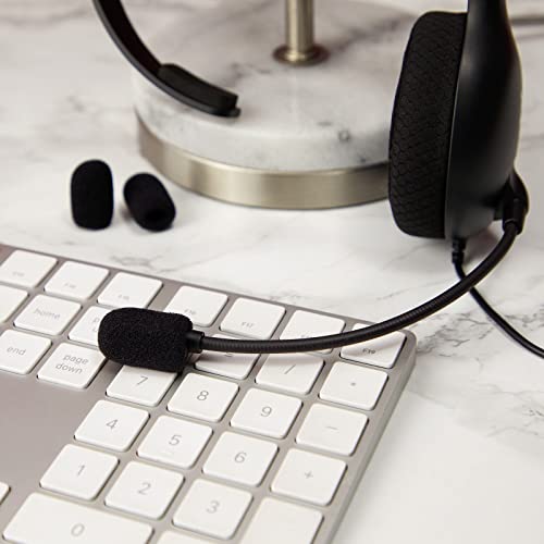 Juvale Headset Microphone Foam Windscreens - Noise Reduction Microphone Windscreens - Wind Muff for Mic Shield & Lapel Mic Covers - Pack of 24, 0.8 in, Black