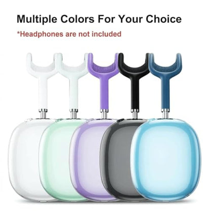 MOLOPPO 3 in 1 Case Cover Compatible with AirPods Max 2/1 2024/2, Starlight | Anti-scratch Clear Soft TPU Ear Cups /Silicone Ear Pad Case /Headband Cover for AirPods Max, Transparent Accessories for Max - color: A5-Transparent Starlight