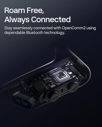 OpenComm2 2025 Upgrade-Open-Ear Bone Conduction Headphones, Wireless Bluetooth Headset with Noise Canceling Mic & Mute Button for Work Calls and Meetings (Renewed) - style: OpenComm2