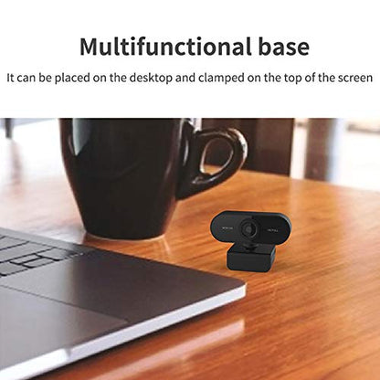 Computer Camera PC Webcam Full HD 1080p 360 Degrees Wide Angle 30fps Video USB Web Cam with Microphone for Mac Laptop Desktop Conferencing Chatting and Live Streaming