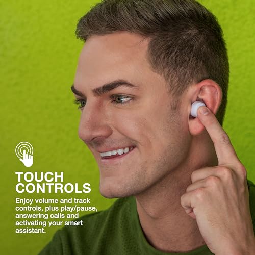 JLab, Go Air Pop, True Wireless Earbuds, Bluetooth 5.1, Dual Connect, IPX4, EQ3 Sound Settings, Lilac | In-Ear Headphones, Bluetooth, Wireless Earbuds, Earbuds with Microphone, USB Charging Box, Dual Connect, EQ3 Sound - color: Lilac