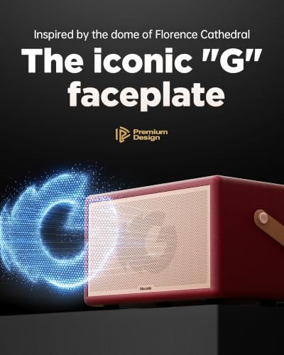 Portable Bluetooth Speaker, 150W Peak Power Home Speaker with 56H Playtime | Leather-Inspired Design, Adjustable Bass & Treble, Bluetooth 5.4, Carrying Strap for Home, Outdoor, Camping & Parties - color: Red
