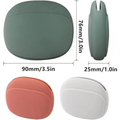Silicone Headphone Organizer - 3 Pcs Data Cable Storage Case - Mini Key Box - Portable Wired Headset Storage Bag for Earbuds, Keys, USB Drives