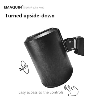 Wall Mounts Brackets-Pair Set(2PCS) for Sonos Era 100/Era 100 SL Speaker(Include 2PCS,Swivel&Tilt,Sturdy Metal,Enduring Paint Coating,Compatible with Sonos Era 100/Era 100 SL,Pair,Black) - color: Black, size: Pair Set