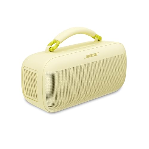 Bose SoundLink Max Bluetooth Speaker - Portable Wireless Party Speaker, IP67 Waterproof, Rope Handle, Up to 20 Hours of Playtime, USB-C, Built-in 3.5mm AUX Input, Citrus Yellow - Limited Edition Color - color: Citrus Yellow