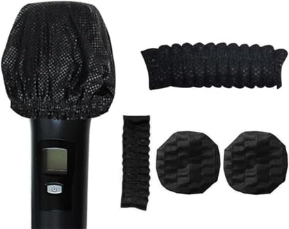 Disposable Microphone Cover 100 Pieces, Non-Woven, Clean Odor Free Filter, Portable Karaoke Microphone Protective Cap