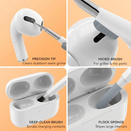 20-in-1 Keyboard & Computer Cleaning Kit, Airpod & Phone & Laptop Cleaner | Portable Electronics Cleaning Kit with Screen Spray Bottle & Brush, Tool Set Compatible with Earbud, Camera and PC Monitor - size: 20-in-1