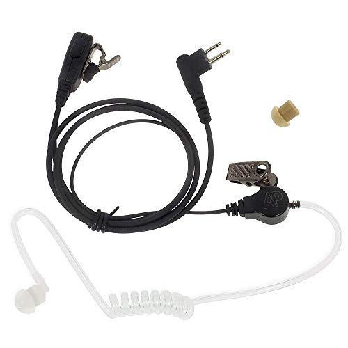 Artisan Power P-4601: Surveillance Translucent Acoustic Tube Earpiece with 2-Wire PTT and 2 Pin Connector for Motorola Radios