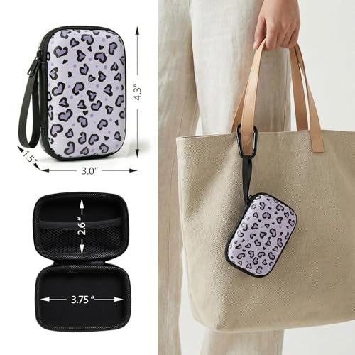 【Woyinger】 Printed EVA Hard Earbud Case Travel Organizer, Carrying Pouch for Wired & Wireless Earphones, Charging Cables, USB Flash Drives, Electronics Accessories Bag, Love - color: A1-Love