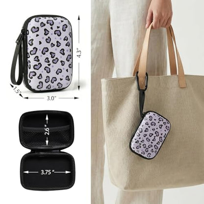 【Woyinger】 Printed EVA Hard Earbud Case Travel Organizer, Carrying Pouch for Wired & Wireless Earphones, Charging Cables, USB Flash Drives, Electronics Accessories Bag, Love - color: A1-Love