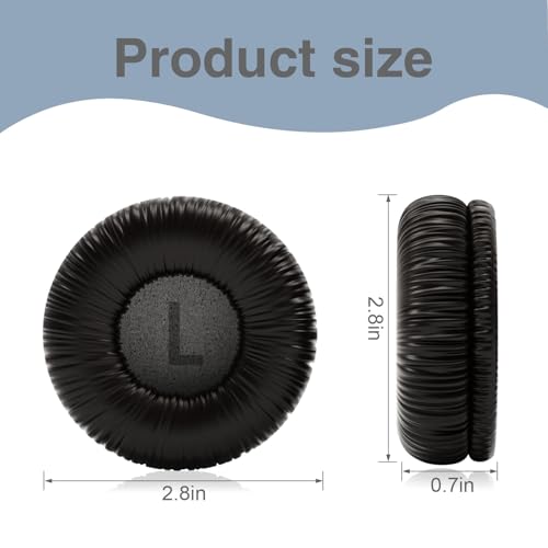 Replacement Ear Pads for JBL Tune 510BT/520BT/570BT/660NC Headphones, Black | Compatible with JBL Live 460NC/670NC,JBL Junior JR 320 320BT/310BT/300BT, Sony WH-CH520/MDR-ZX110 and More Headphones