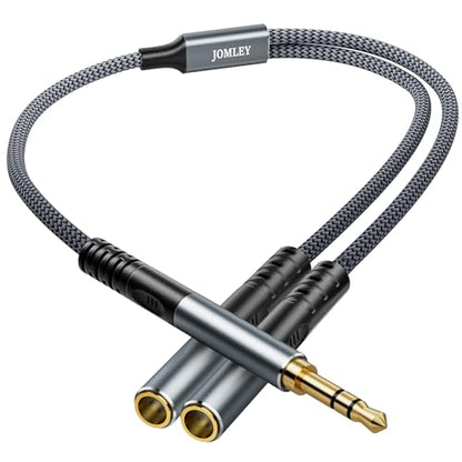 Headphone Splitter 3.5mm 1 Male to 2 Female Adapter, 1.6FT - size: 0.5 meter