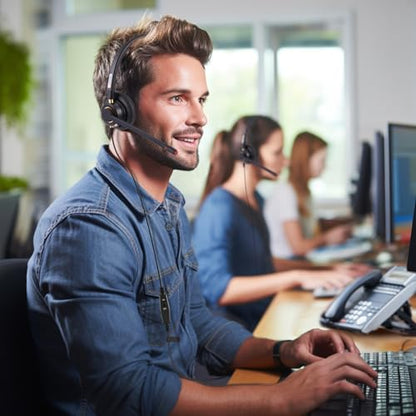 Arama RJ9 Telephone Headset for Cisco IP Phones, Mic Mute&Volume Control | Wired Phone Headset, Lightweight, Coilded Wire for Long Range, Clear Calls, Compatible with Cisco IP-7940G 8841 7841 9971
