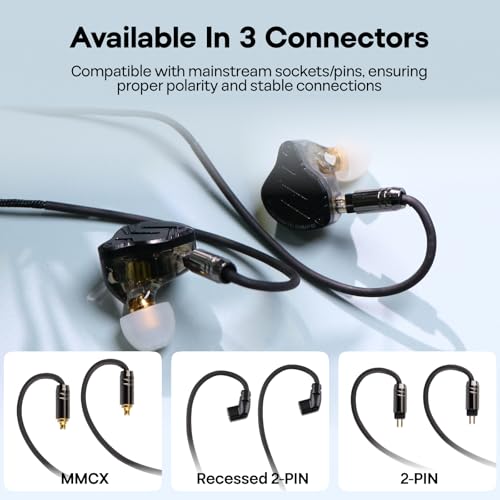 Tripowin Zombur 4N High Purity OFC IEM Replacement Cable with 3.5mm Jack - size: With Mic, style: 2pin 0.78mm