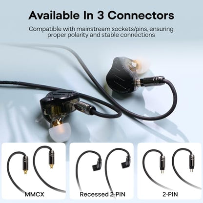 Tripowin Zombur 4N High Purity OFC IEM Replacement Cable with 3.5mm Jack - size: With Mic, style: 2pin 0.78mm