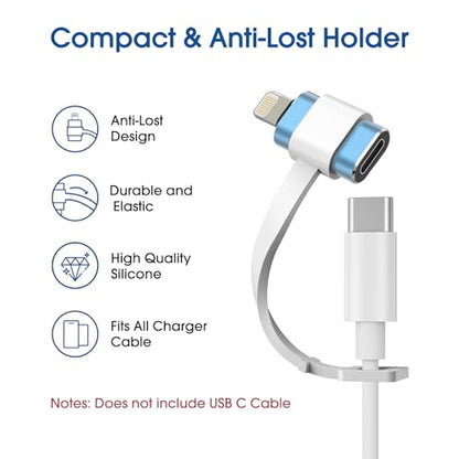 TechMatte USB C to Lightning Adapter 2 Pack 2.2A Charging Data Transfer - color: Blue, size: 2 Pack