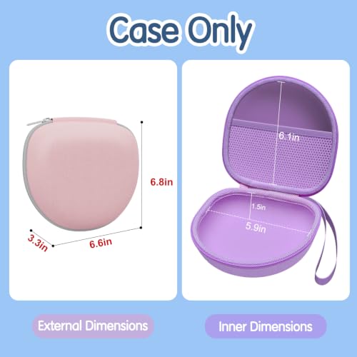 Kids Headphones Case for Folding Headphone, Blue+Red Edge (Case Only) | Compatible with iClever BTH12/HS19/BTH26/JoySpark-T5/Candy Bila BH03/EarFun/IMYB/MIDOLA MD-B01/noot Products Kids Headphones - color: Blue+Red Edge