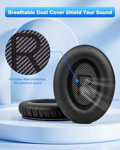 Earpads for Bose Quiet Comfort QC 35 / QC35 ii / QC25 / QC15 Headphone - color: Black