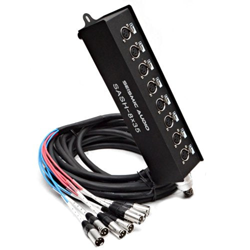 Seismic Audio - SASH-8x35 - 8 Channel XLR Send Sub Snake Cable - 35 Feet - size: 35 Feet - 8 Channel