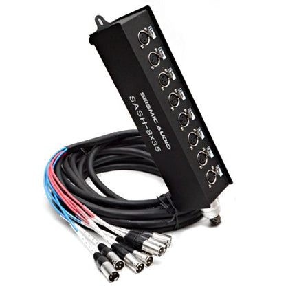 Seismic Audio - SASH-8x35 - 8 Channel XLR Send Sub Snake Cable - 35 Feet - size: 35 Feet - 8 Channel