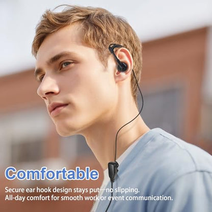 20 Pcs Walkie Talkie Earpiece with Mic 2 Pin Two-Way Radio Headset, Clear Sound & Comfortable Fit Compatible with Baofeng UV-5R BF-888S Arcshell Retevis RT21 RT22 H-777