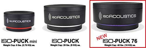 IsoAcoustics Iso-Puck Series Acoustic Isolators (Iso-Puck 76, 40 lbs or Less/Unit, 2-Pack) - size: Iso-Puck 76, 2 Pack