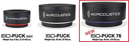 IsoAcoustics Iso-Puck Series Acoustic Isolators (Iso-Puck 76, 40 lbs or Less/Unit, 2-Pack) - size: Iso-Puck 76, 2 Pack