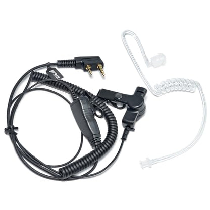 HYS Surveillance Headset Earpiece Clear Acoustic Coil Tube Earbud Audio Kit for Kenwood PUXING Baofeng UV-5R BF-888S 2 Way Radio