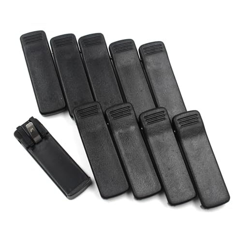 10-Pack HLN8255 Belt Clip for Motorola CP200 CP200D EP450 PR400 | Durable ABS waist clip for secure battery attachment and easy radio carry