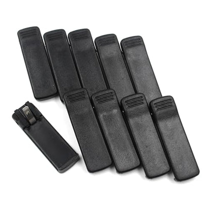 10-Pack HLN8255 Belt Clip for Motorola CP200 CP200D EP450 PR400 | Durable ABS waist clip for secure battery attachment and easy radio carry