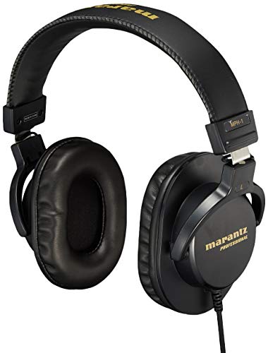 Marantz Pro Monitor Headphones, Enclosed Over-Ear Headphones, Wired 40mm Diameter Driver, Musical Instrument Playing, Distribution, DJ, Gaming, Telework, MPH-1 - style: 40mm headphones