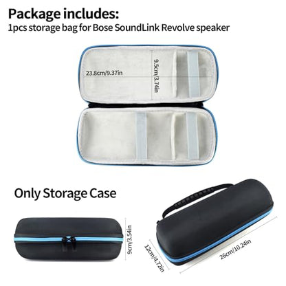 Hard Carrying Case for Bose SoundLink Revolve Speaker Storage Bag Case(Black)
