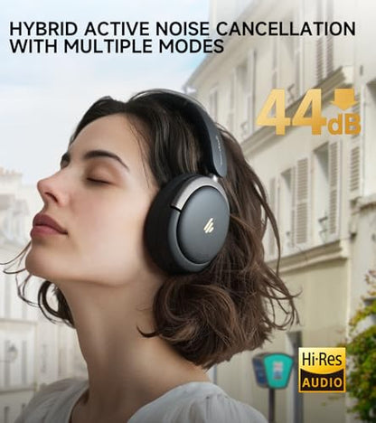 Atom Max 하이브리드 ANC 헤드폰, 고해상도 오디오, 45시간 재생, 블랙 - color: 블랙.