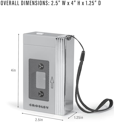 Crosley CR3047A-MT Mini Retro 80s Portable Bluetooth Speaker, Mint | Retro 80's-Inspired Design, Speaker Only - Does Not Play Cassette Tapes, Bluetooth In, Rechargeable Lithium-Ion Battery - color: Mint