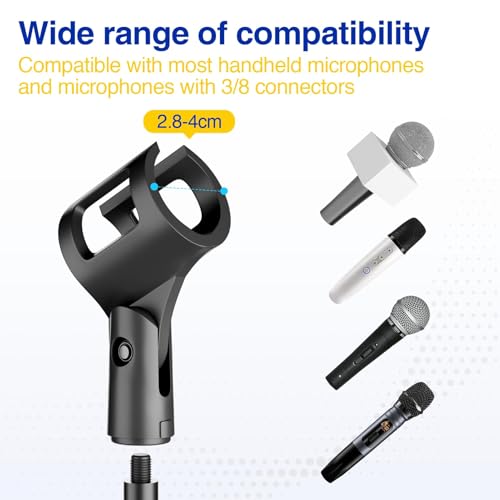 Height Adjustable Boom Mic Stand Tripod with Phone/Tablet Holder | Carrying Bag Included, for Singing Karaoke Stage